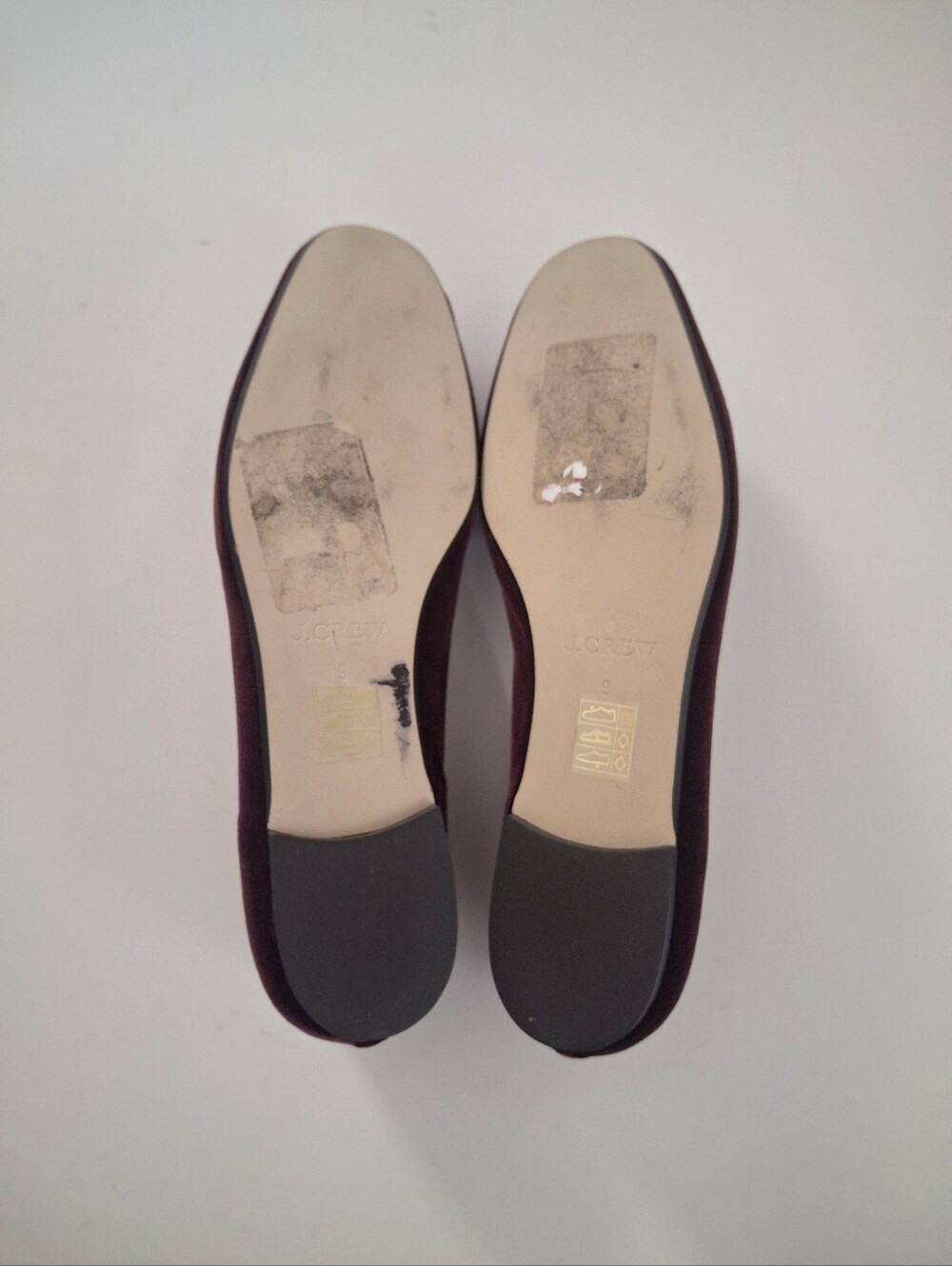 J CREW Velvet Burgundy Smoking Slipper Loafer -Size 9 - Picture 4 of 9